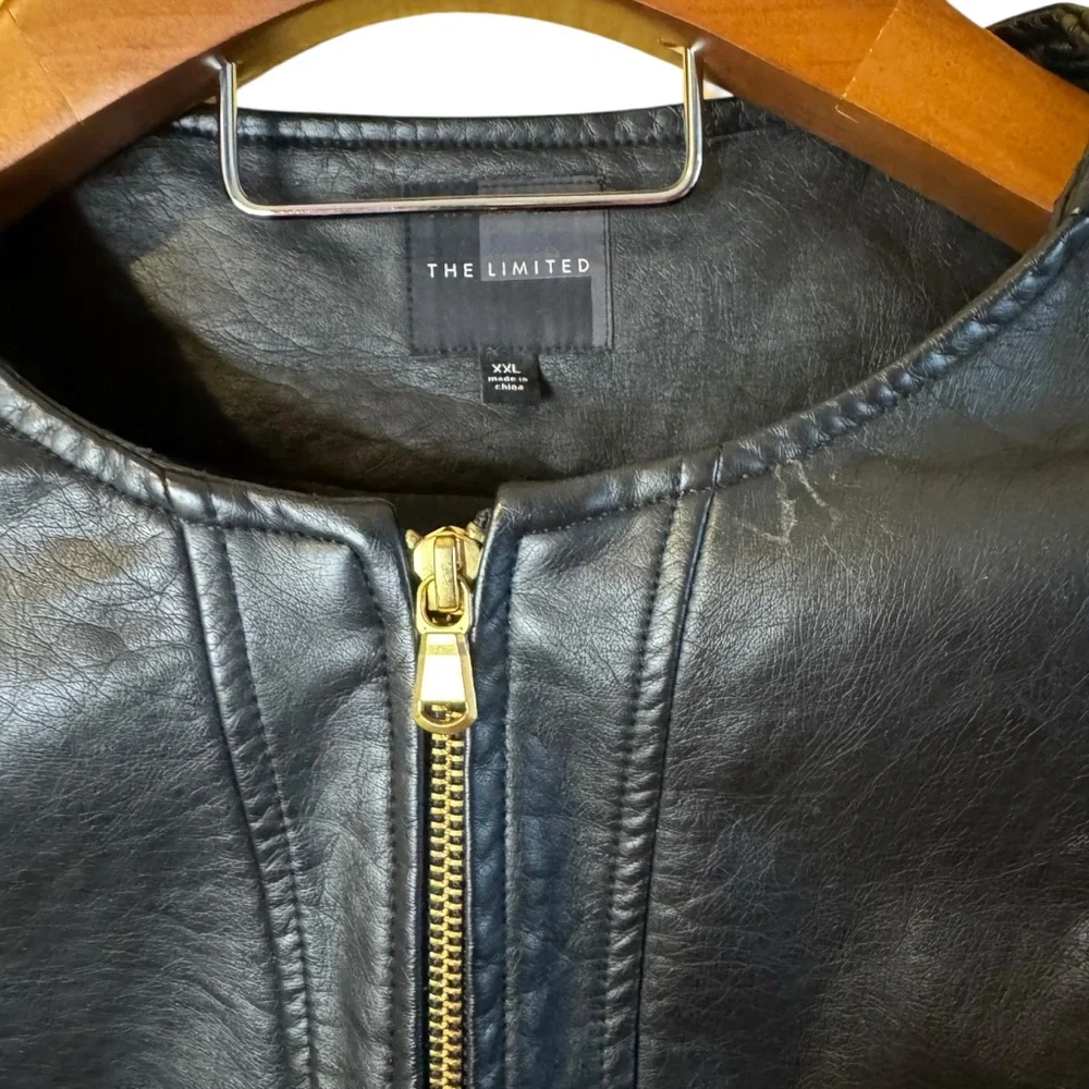 The Limited Women's Black Faux Leather Jacket - Picture 8 of 9